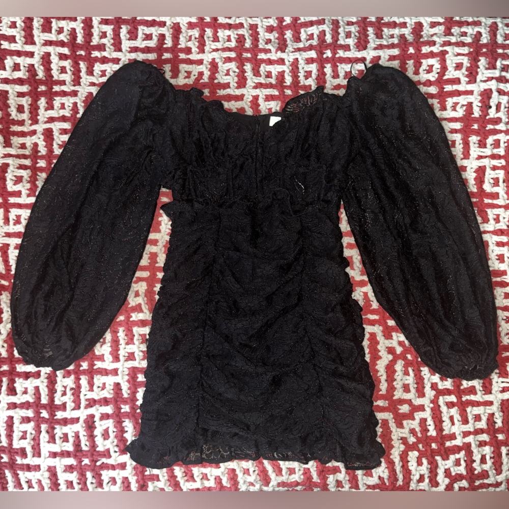 Astr The Label Black Lace Mini Dress